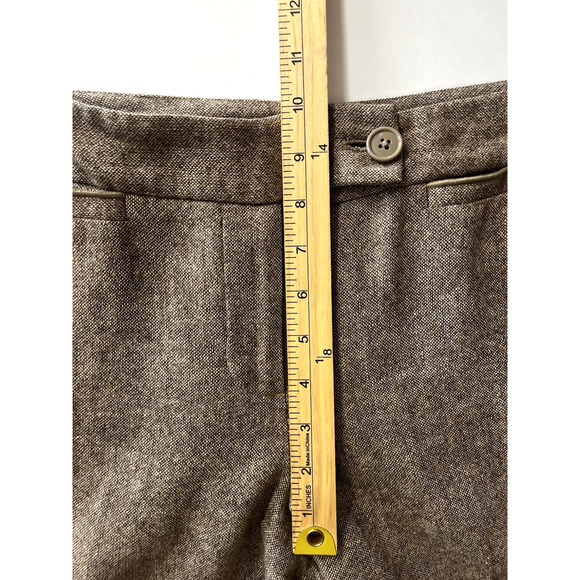Ann Taylor Factory Trousers Wool Blend Dress Pants Size 8 Petite Heather Brown - Picture 3 of 11